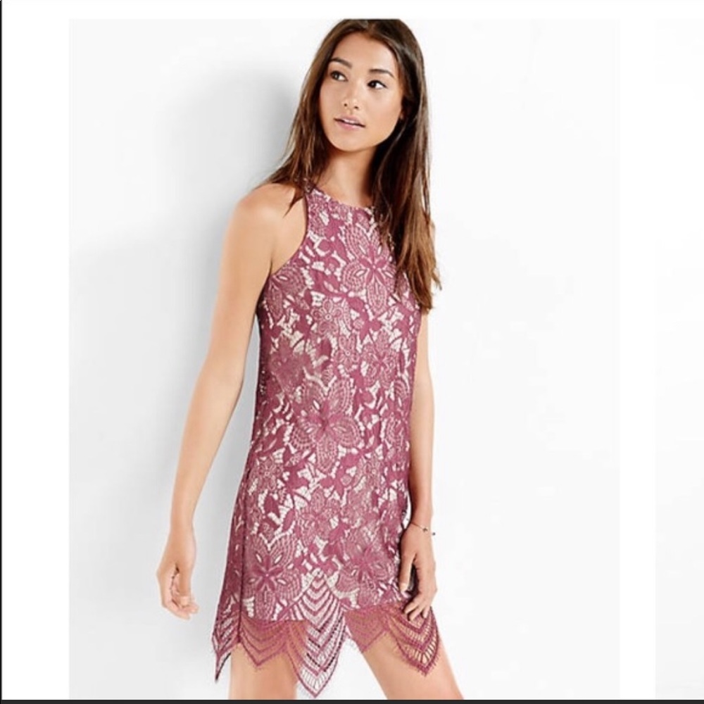 Express Floral Lace Sheath Dress